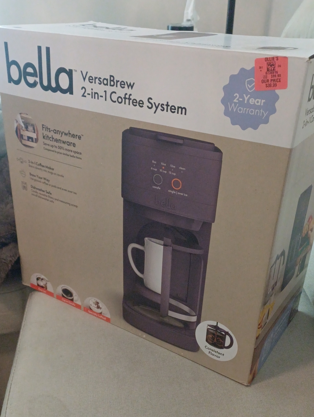 Abella VersaBrew 2-in-1 Coffee System - Plum Color